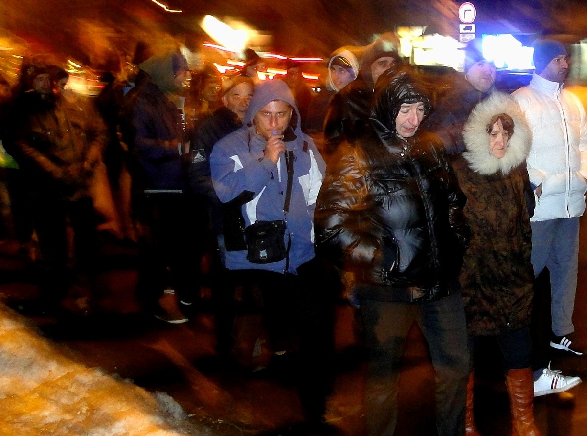 Protest građana Niša protiv visokih cena grejanja; foto: Bojana Tamindžija