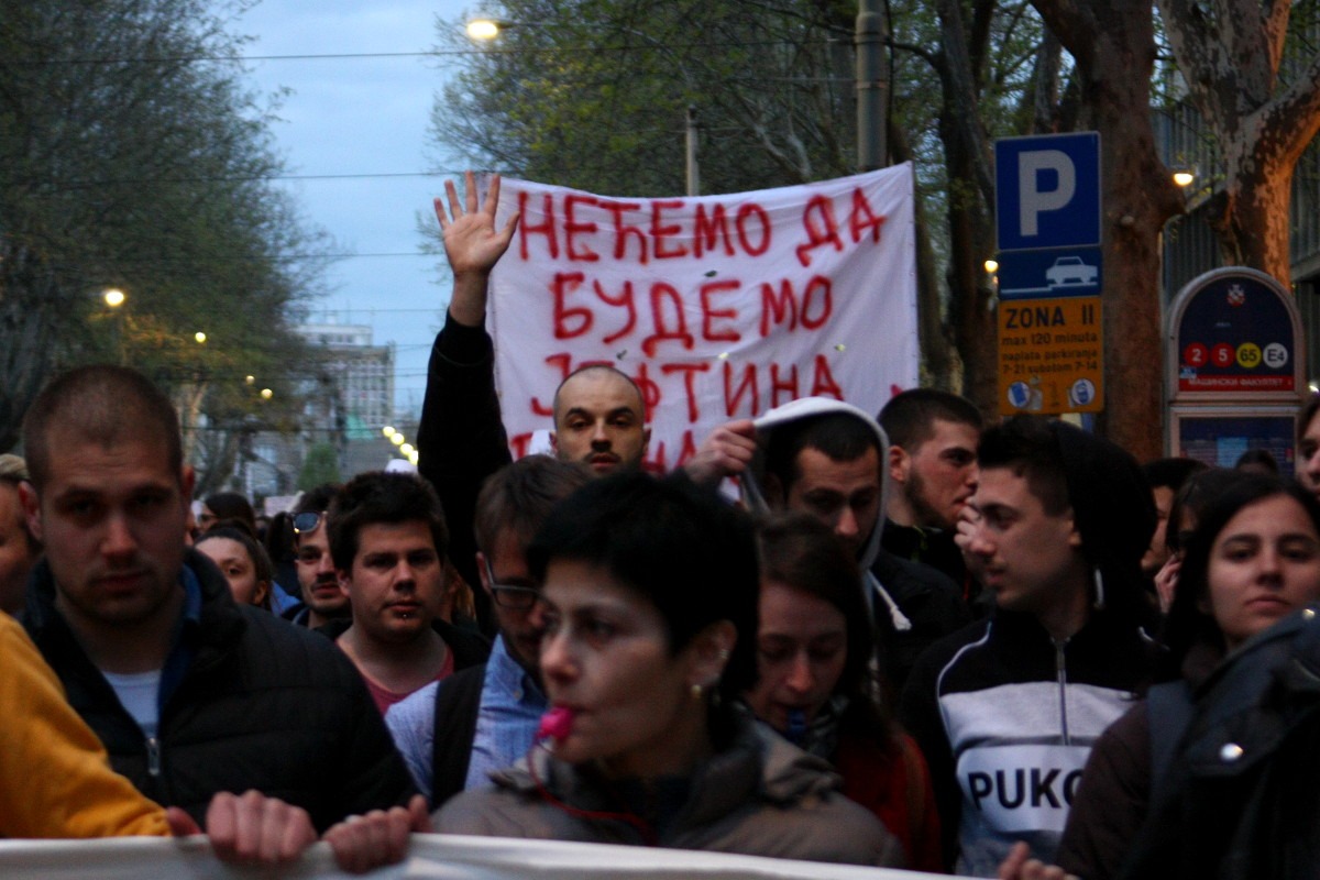 Protest u Beogradu. Foto: Marko Miletić