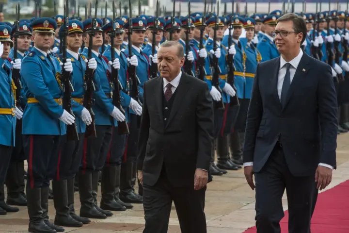 Erdogan i Vučić prilikom posete tusrkosg predsednika Srbiji