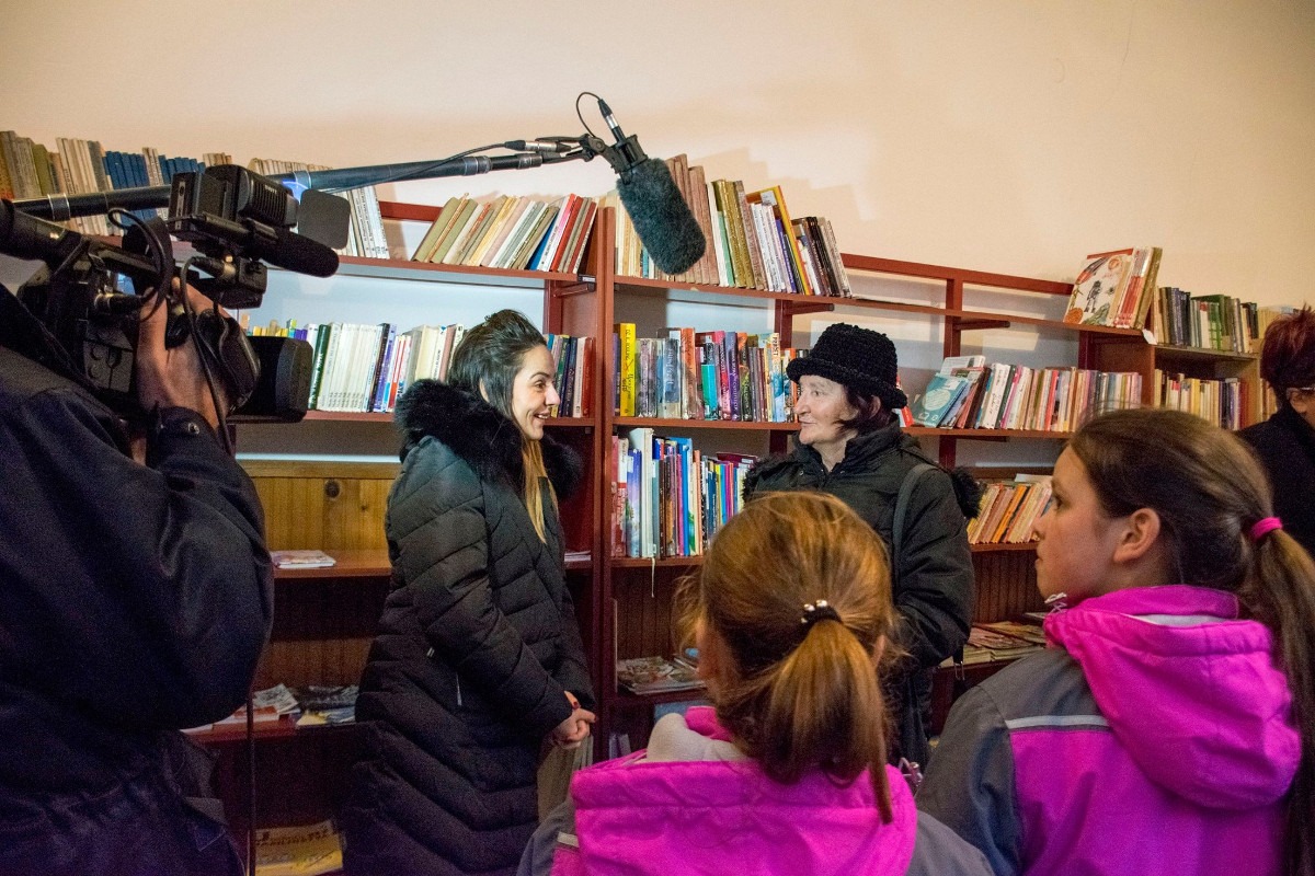 Tokom jučerašnjeg protesta u biblioteci; Foto: Olivera Ralbovski-Križak / Facebook