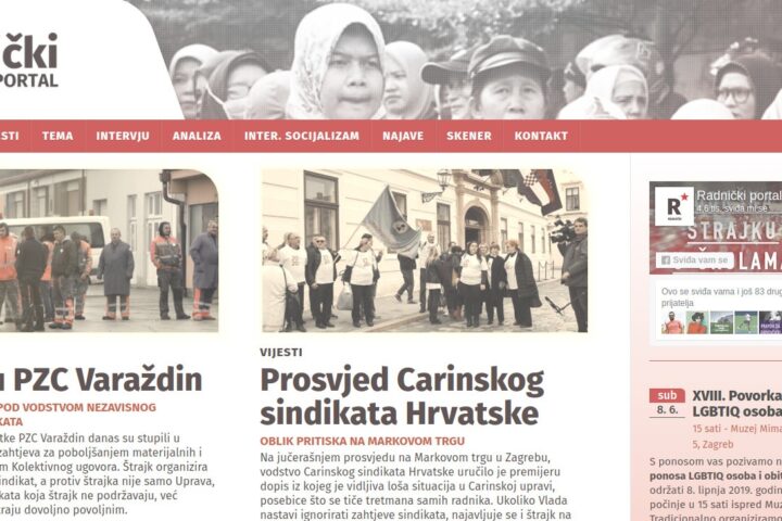 Tužba sindikata protiv Radničkog portala