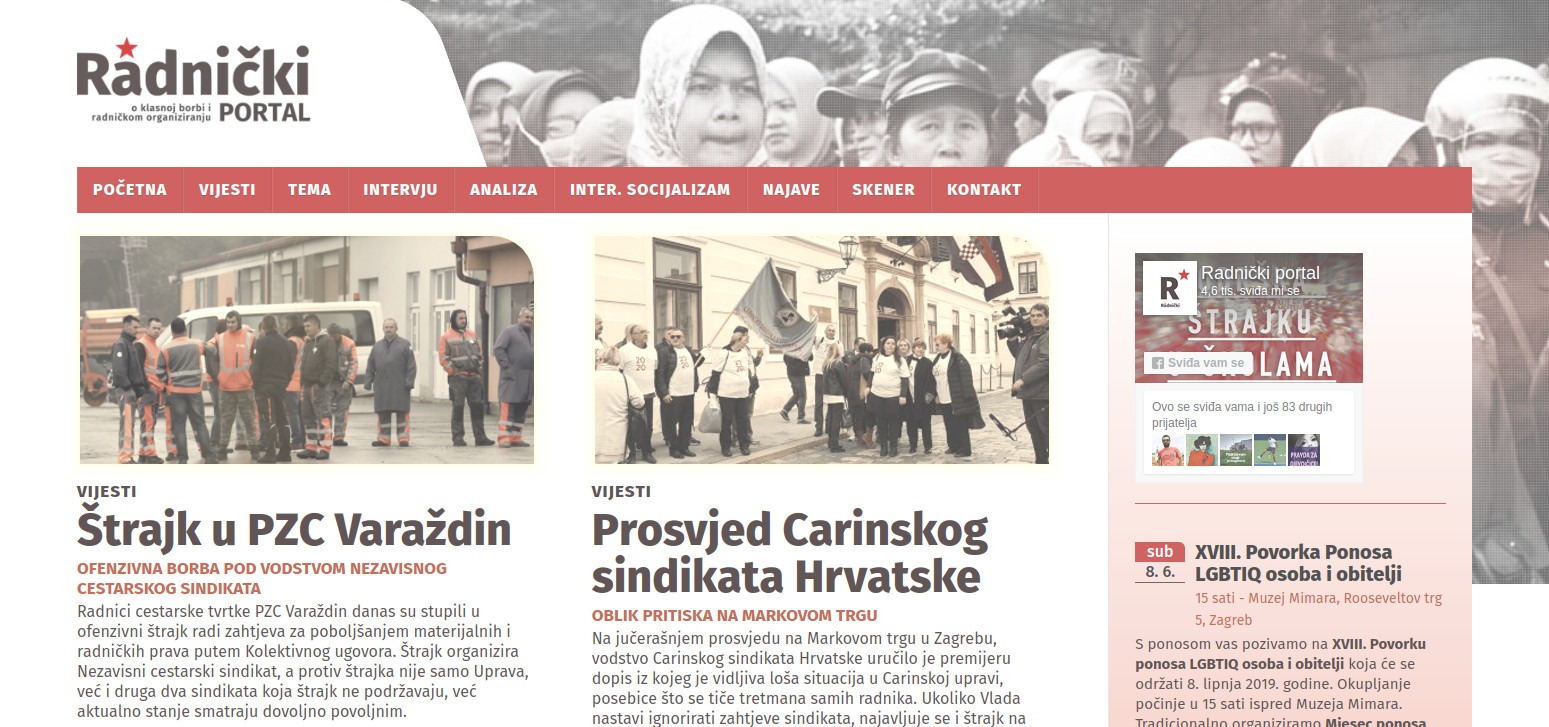 Tužba sindikata protiv Radničkog portala