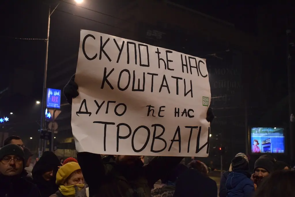 Protest za čist vazduh u Beogradu, 17.01.2020; Foto: Predrag Momčilović / Mašina