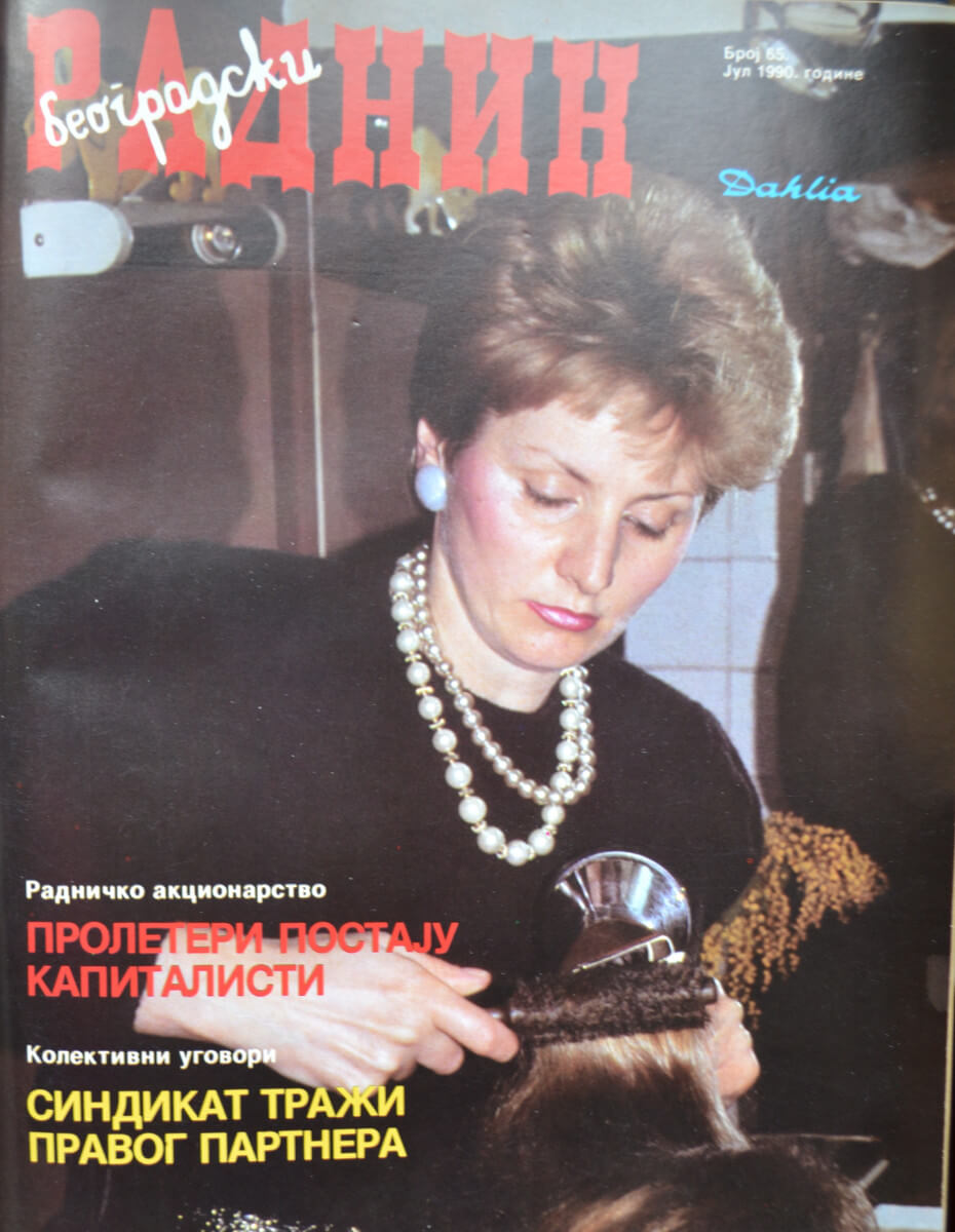 Naslovna strana "Beogradskog radnika", 1990. godine