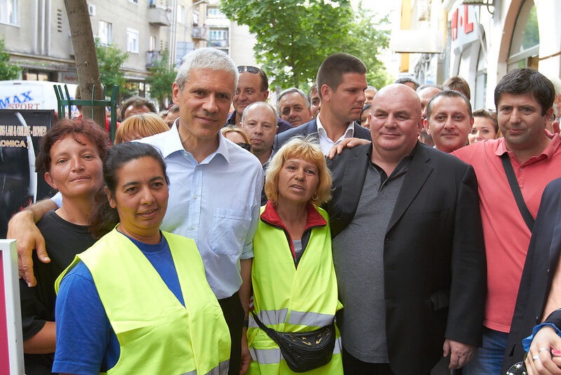 Dragan Marković Palma i Boris Tadić sa građanima Jagodine