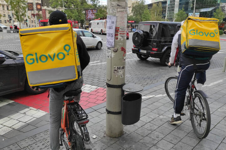 Dostavljači platforme Glovo u Beogradu