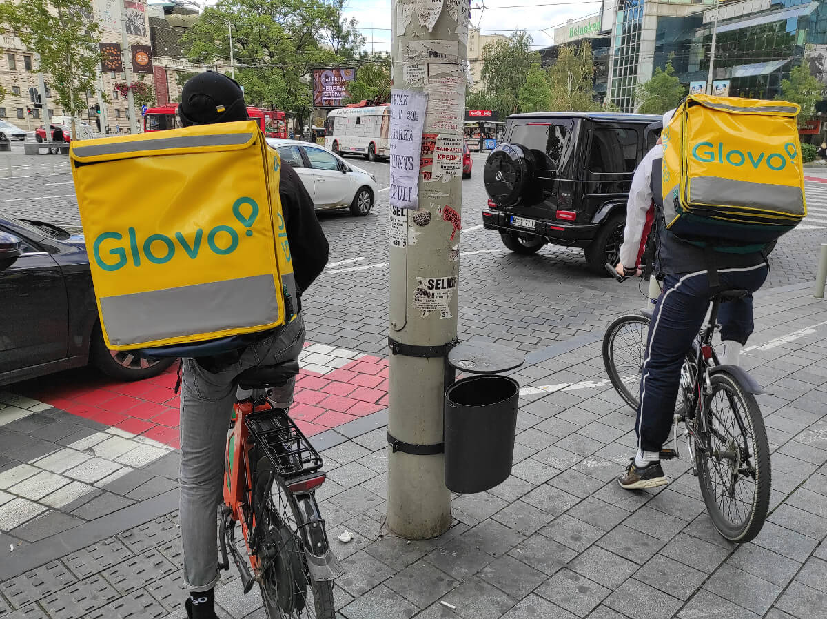 Dostavljači platforme Glovo u Beogradu
