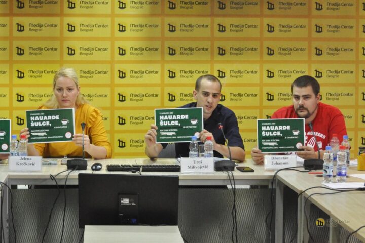 Sa konferencije za medije sindikata Nezavisnost