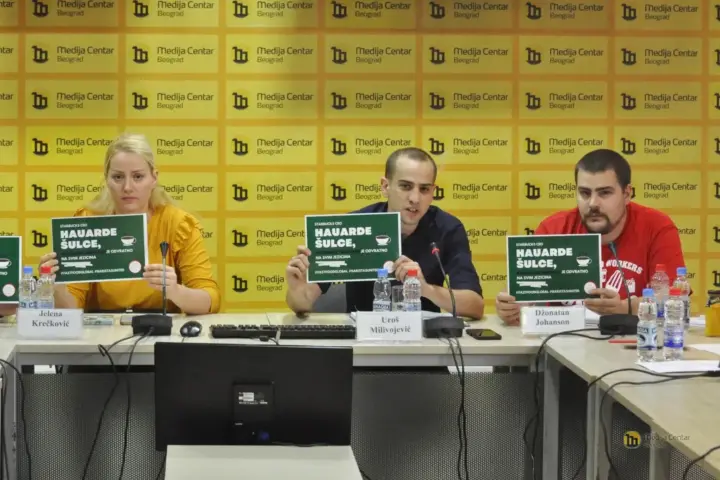 Sa konferencije za medije sindikata Nezavisnost