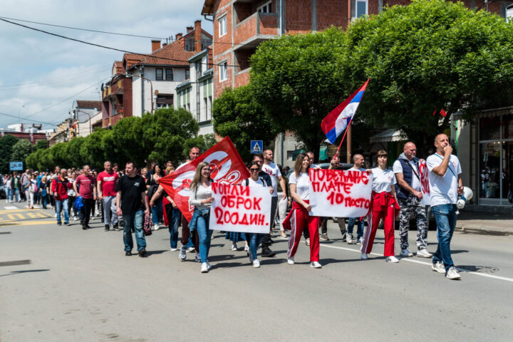 Falk Ist štrajk Sloga foto: Miloš Ćirković