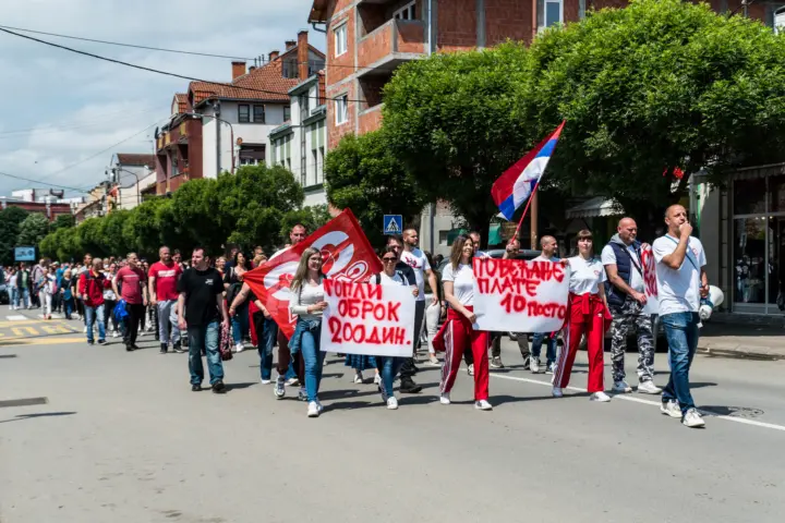 Falk Ist štrajk Sloga foto: Miloš Ćirković