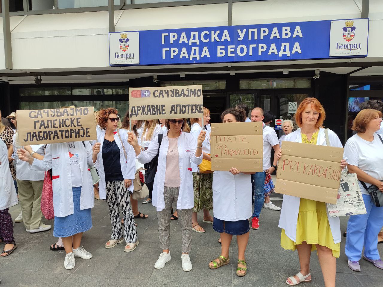Protest radnica i radnika Apoteka Beograd; Foto: Ana Simić
