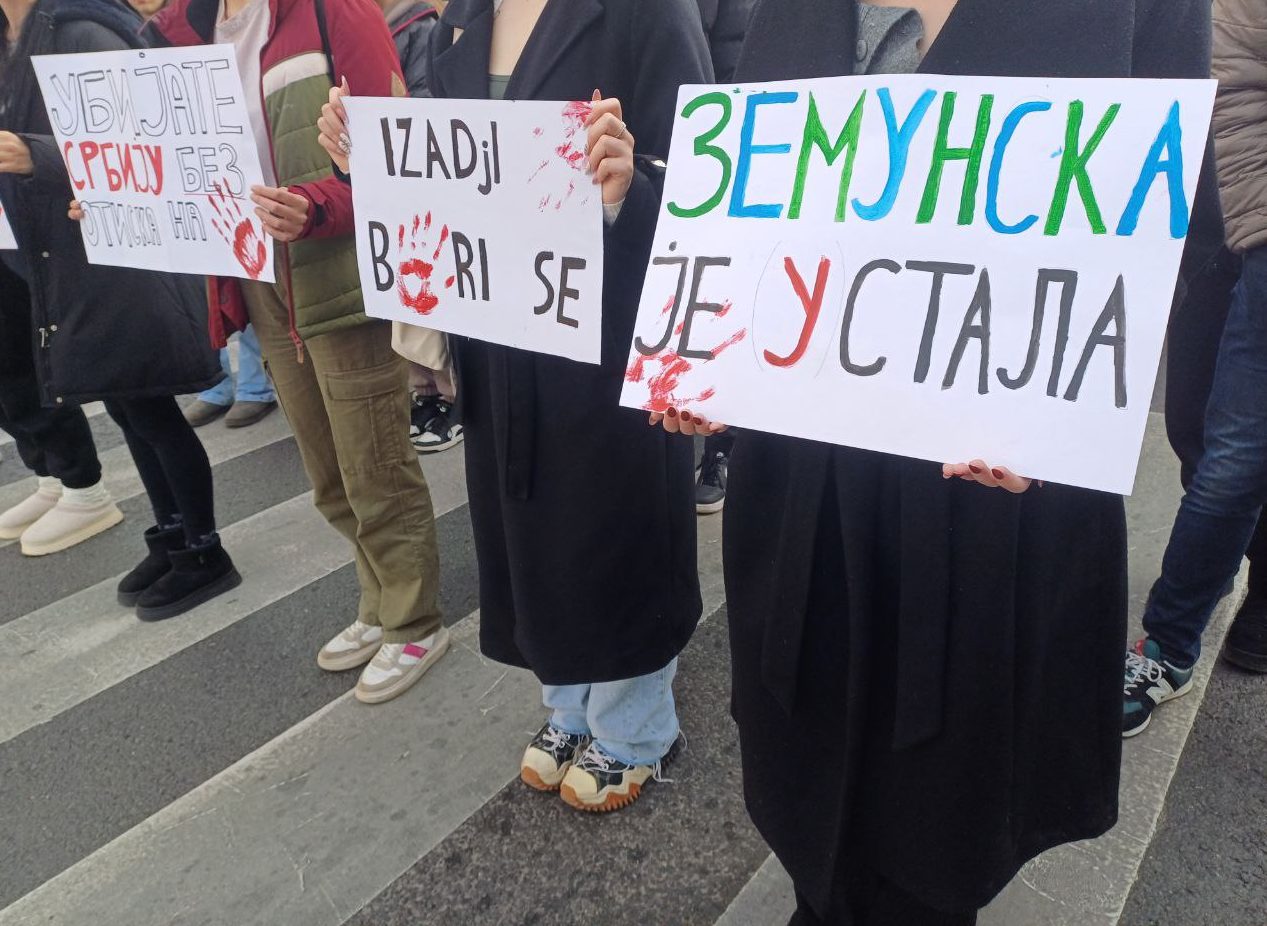 Đaci Zemunske gimnazije u blokadi