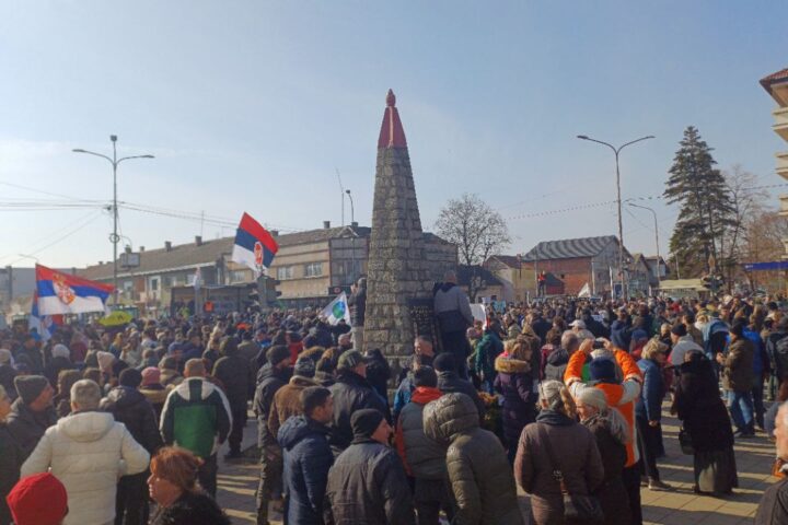 Protest u Bogatiću; Foto: Slobodan Milovanović