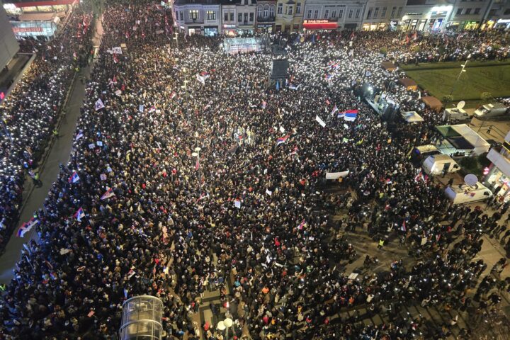 Protest u Nišu prvog marta 2025.; Foto: Mašina