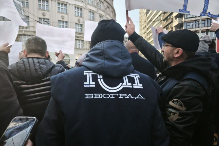 Protest radnika GSP-a i studenata u Beogradu; Foto: Mašina