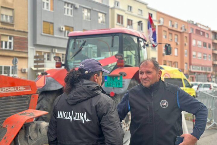Protest poljoprivrednika u Novom Sadu; Foto: Mašina.