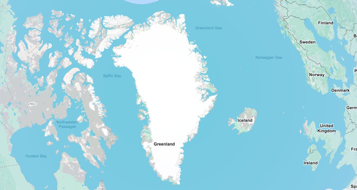 Mapa Grenlanda