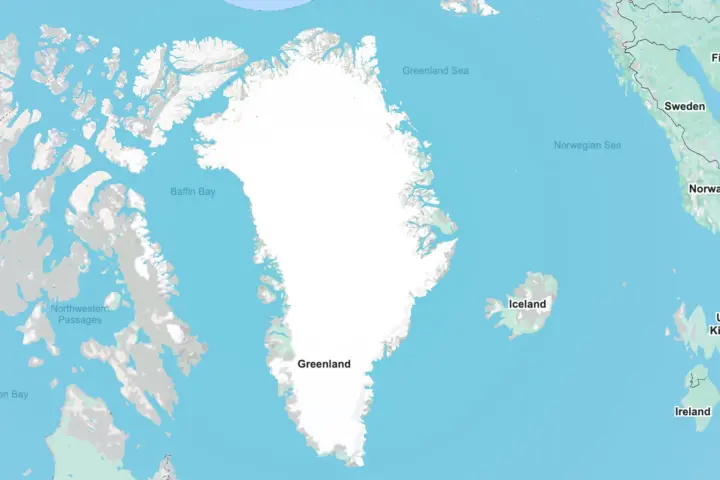 Mapa Grenlanda