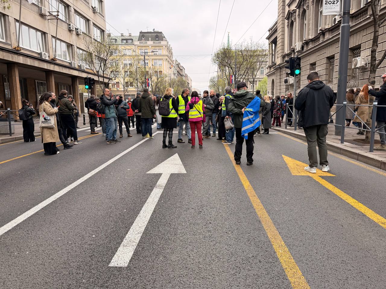 Protest novinara kod Predsedništva