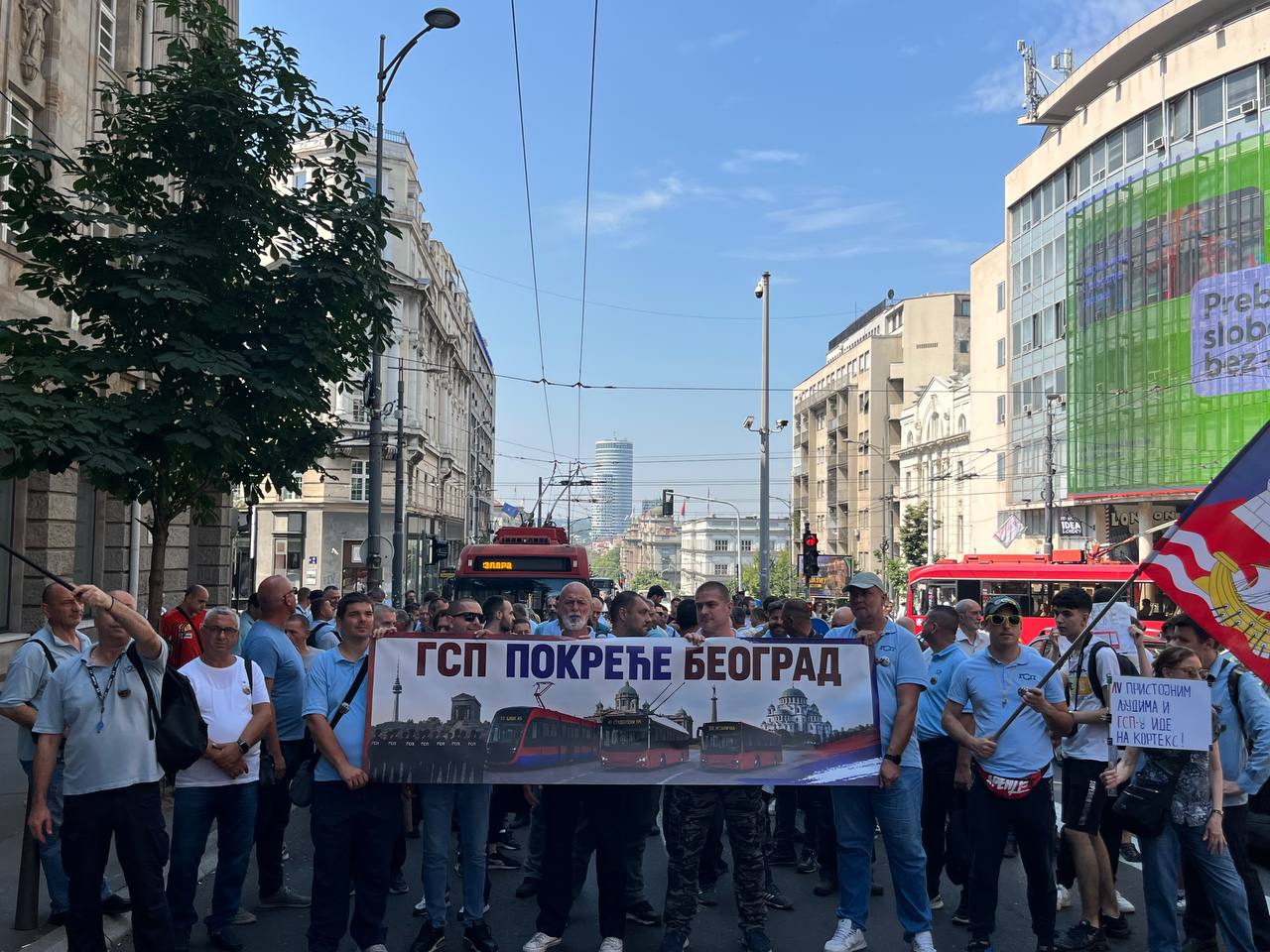 Protest radnika GSP-a Beograd